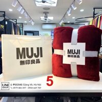Chăn Lông Tuyết Muji Siêu Mềm Mịn, Chăn Lông Cao Cấp 2mx2m3 nặng 1,7kg
