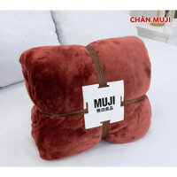 Chăn Lông Tuyết Nhung Mujii Thu Đông  Kích Thước 2mx2m3 nặng 1,7kg Siêu Mềm Mịn
