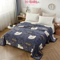 Chăn lông tuyết sữa in hình siêu đẹp siêu mềm mịn kích thước 2mx2,3m, chăn lông mỏng, chăn hè thu.