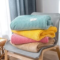 Chăn Lông Tuyết,Chăn Hè Thu,Chăn Văn Phòng Nỉ Nhung Kẻ Tăm KT 2M x 2M3