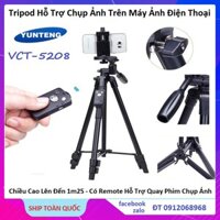 Chân Máy Ảnh Camera, Giá Đỡ Điện Thoại Chuyên Nghiệp Yunteng VCT 5208 Livestream