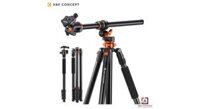 Chân Máy Ảnh - Tripod & Monopod 2in1 K&F Concept T254A7+ BH-28L - KF09.119 - Cao 230cm Hỗ Trợ Chụp Top Shot