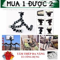 Chân máy ảnh Tripod bạch tuột + Tặng 1 Tấm thép đa năng 11 công dụng