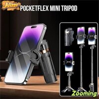 Chân máy điện thoại ZOOMING, Gậy Selfie Mini 3 trong 1 có thể điều chỉnh, Tay cầm mở rộng đa chức năng có thể tháo rời Bluetooth Selfie Stick Vlog Chụp ảnh phát trực tiếp