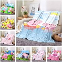 Chăn Mềm Giữ Ấm Tùy Chỉnh g5 In Hình Heo Peppa George Dễ Thương Cho Bé / Ghế Sofa / Văn Phòng