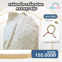 Chăn Mềm Trần Bông Mix Nhung Hạt Đậu Vải Muslin Cao Cấp, Chăn Đắp Mùa Thu Đông Cho Bé Sơ Sinh Kích THước 80x100cm