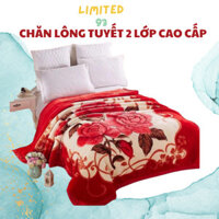 Chăn mền 3KG nhung 2 lớp loại dày siêu ấm chất tuyết nhung mền mịn1,6m bao đẹp cao cấp