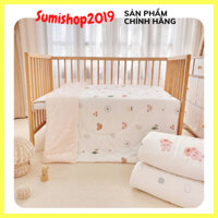 Chăn Mền bông hạt đậu cao cấp Monona, vải kháng khuẩn an toàn cho bé / Chăn đông cao cấp cho bé (110x130cm)