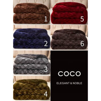Chăn Mền Lông Thỏ Coco Nhập Khẩu Cao Cấp, Chăn Nỉ Trần Bông Thu Đông Lông thỏ 4Kg Siêu Ấm
