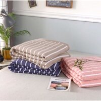 Chăn Mền Muji Kẻ Sọc Xuất Nhật Size 2mx2m3 Siêu Mát Mềm Mại Cho Bé
