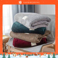 Chăn Mền Nỉ Nhung Tăm Mỏng Thu Hè SNOWBEDDING Kích Thước 2mx2m2 Hàng Dày Dặn Nặng 1kg
