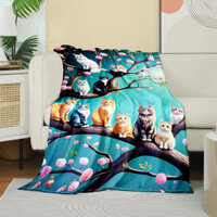 Chăn Mèo 3D, Chăn Nhẹ Cho Sofa, Giường, Du Lịch, Cắm Trại, Phòng Khách, Văn Phòng, Ghế Sofa, Ghế