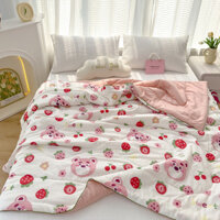 chăn mỏng đắp hè ,mền đắp mùa hè siêu mềm,chăn cotton đũi mát mịn mùa hè màu sắc dễ thương(ảnh thật)