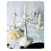 Chân nến 3 - 5 tay kiểu dáng vintage, chân nến phong cách Retro, chân nến giả đồng, chân nến sắt nghệ thuật