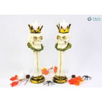 Chân nến đầu lâu vương miện đế cao hoàng gia CHN-32_TTTM