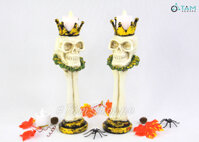 Chân nến đầu lâu vương miện đế cao hoàng gia CHN-32