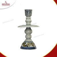 Chân Nến Long Phụng Gốm Sứ Men Rạn Cổ 4
