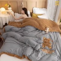 Chăn Nỉ Lông Đậu Nành Tơ Tằm Phong Cách Nhật Bản Mềm Mại Ấm Áp
