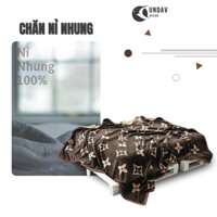 Chăn nỉ nhung hàn quốc lông tuyết cao cấp mềm mịn kích thước 2mx2m3