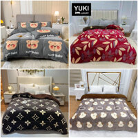 Chăn nỉ nhung trần bông 3 lớp siêu dày Otama Bedding mền lông cừu yuki nhập khẩu cao cấp 2mx2m2 nặng 4kg