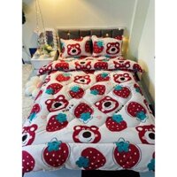 Chăn phao trần bông dày dặn vải poly đũi đắp quanh năm nhiều màu lựa chọn