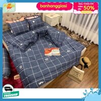 Chăn Phao Trần Bông Dày 1m8x2m,vải cotton poly,có chọn mẫu[mẫu kẻ râu ghi]