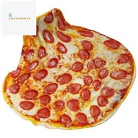 Chăn Pizza Pepperoni Khổng Lồ Như Thể Hiện Polyester Cho Người Lớn & Trẻ Em Tròn Trong Nhà, Ngoài Trời, Du Lịch, Gia Đình