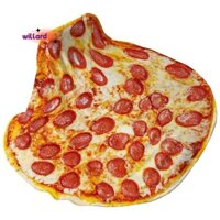 Chăn Pizza Pepperoni Khổng Lồ Chăn Mới Lạ Như Thể Hiện Polyester Cho Người Lớn & Trẻ Em Tròn Trong Nhà, Ngoài Trời, Du Lịch, Gia Đình