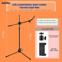 Chân Quay 360 độ Chân Đứng STAND Kèm Giá xoay đa năng có đèn livetream hỗ trợ livetream quay phim chụp ảnh tiện lợi