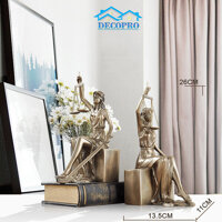 Chặn sách decor Nữ thần công lý KS054 A2