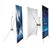 chân standee chữ X cường lực khổ 0.8x1.8m