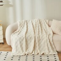 Chăn taffeta mỏng không bong tróc bằng lông cừu san hô loại A cho phòng ngủ đơn/đôi văn phòng