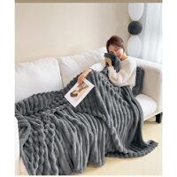 Chăn Tăm Lông Thỏ Mềm Mịn Cao Cấp Hàng Nhập Khẩu, Chăn Lông Thỏ 1,4kg Kích Thước 2mx2m3