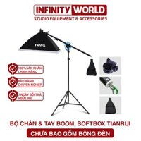 Chân tay boom studio kèm Softbox & đèn Led tùy chọn