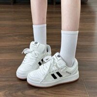 [CHÂN TO TĂnG SIZE] Giày thể thao nữ 2 vạch Fashion phối màu chất da siêu mềm, đế nhẹ (hàng QC Full Box)