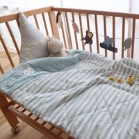 Chăn trần bông kẻ cotton