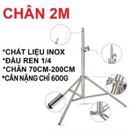 Chân Tripod Inox 2M Chân Cho Đèn Led Live Studio 200cm