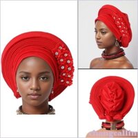 Chan Truyền Thống Châu Phi Mũ Trùm Đầu Nữ Mũ Turban Nigeria Cưới Đầu Quấn
