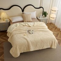 Chăn Tuyết Mỏng Lông Cừu Họa Tiết Hiện Đại Nhập Khẩu Cao Cấp