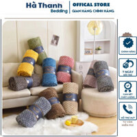 Chăn tuyết nhung Amari chống tĩnh điện cao cấp, chăn mền văn phòng nỉ tuyết nhun sang trọng mềm mịn kích thước 2mx2m3_HT