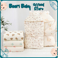 CHĂN Ủ- CHĂN ĐẮP MUSLIN HẠT ĐẬU TRẦN BÔNG CHO BÉ