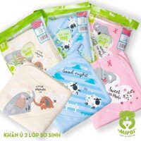 chăn ủ cho bé - Chăn ủ cotton 2 lớp Mipbi