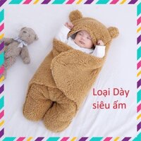 Chăn Ủ cho trẻ sơ sinh, Túi ngủ cho bé lông dày dặn cho bé từ 1-12 tháng tuổi cực ấm vào mùa đông
