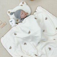 Chăn, Ủ choàng Lưới Bamboo Organic Dệt Tổ Ong màu hè cho bé