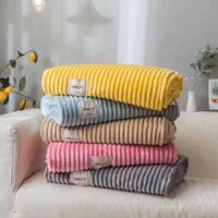 Chăn văn phòng nỉ nhung kẻ tăm kích thước 2mx2,3m