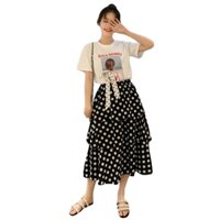 CHÂN VÁY 3 TẦNG CHẤM BI