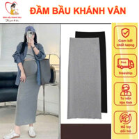 Chân váy bầu công sở body dáng suông chữ A tôn dáng, chân váy bầu trơn basic, váy bầu siêu co dãn dễ phối đi làm, đi chơ