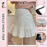 Chân Váy Bầu Xòe 💞𝑭𝑹𝑬𝑬𝑺𝑯𝑰𝑷💞 Chân Váy Xòe Dáng Ngắn Hàng Quảng Châu Siêu Đẹp Cho Mẹ Bầu - QL3