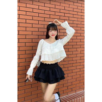 Chân váy bèo nhún 2 tầng có quần bí phồng Gemma.Closet