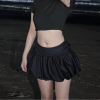 Chân váy bí thắt nơ cạp trễ thắt nơ có lót quần - Nici Skirt